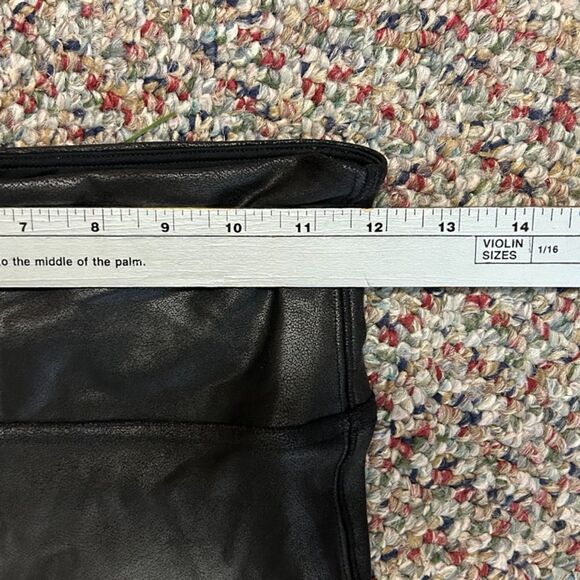 Spanx Black Faux Leather High Waist Ankle Length Leggings Size Small - Picture 10 of 12